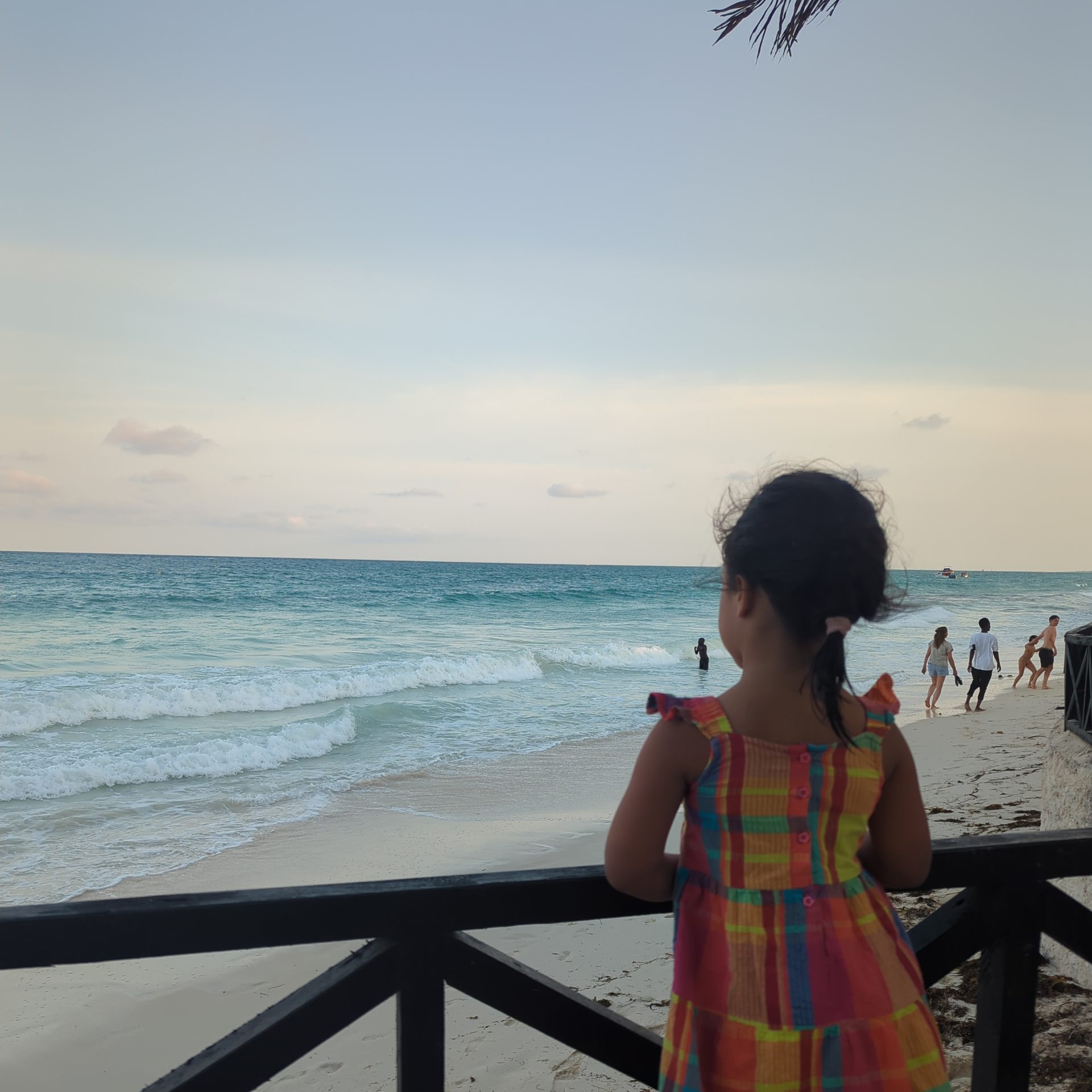 Child enjoying the ocean view